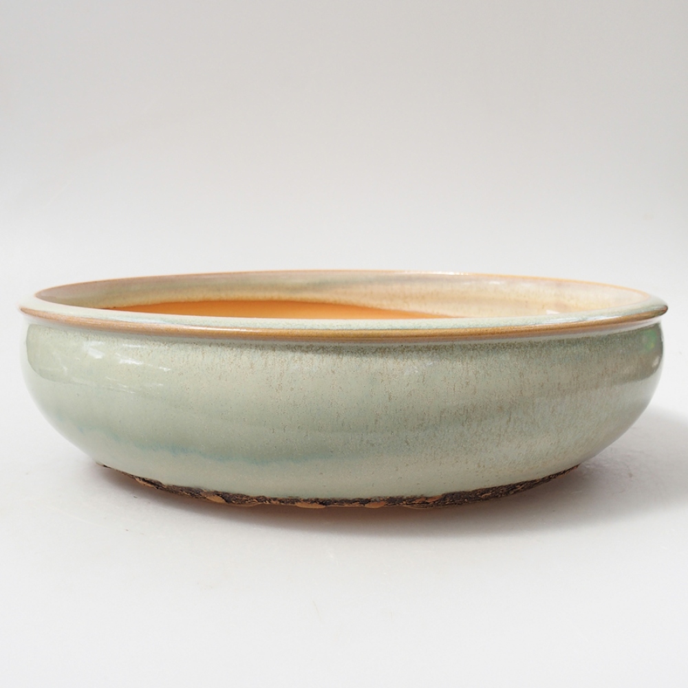 Ceramiczna miska bonsai 27 x 27 x 7 cm, kolor zielony