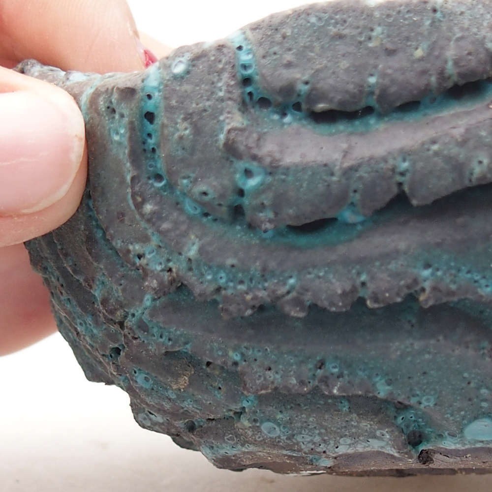 Ceramiczna muszla 9 x 8,5 x 4,5 cm, kolor niebieski