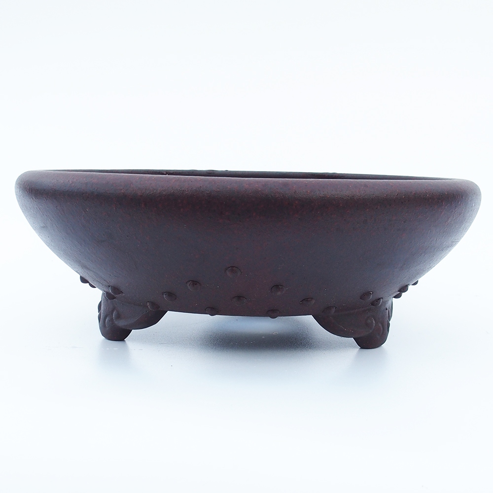 Miska 29 x 29 x 9,5 cm brązowo-czerwona