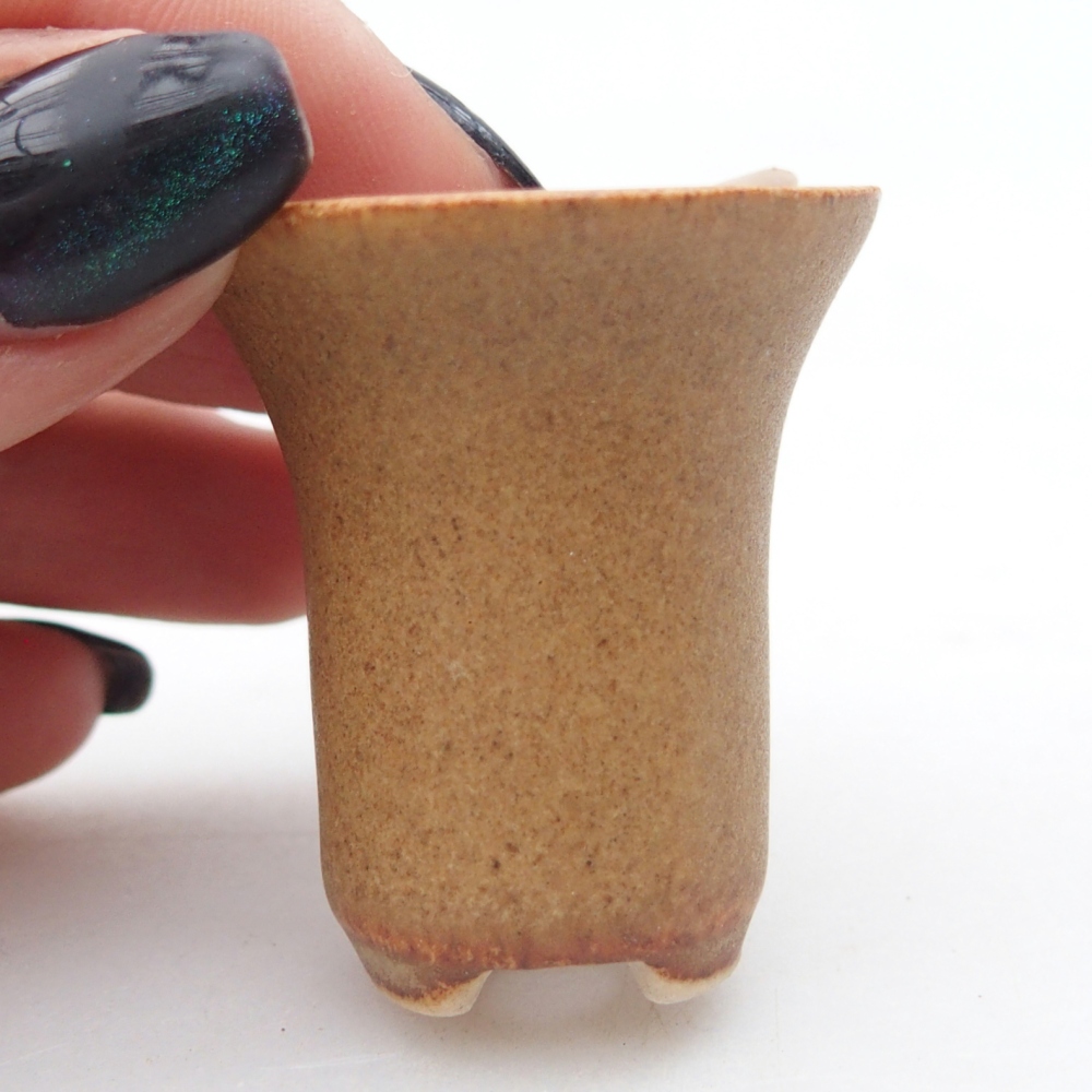 Mini miska do bonsai 3 x 3 x 3,5 cm, brązowa