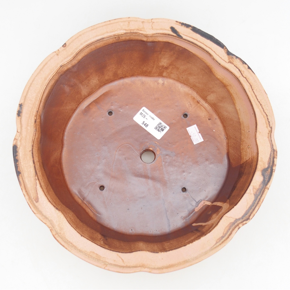 Ceramiczna miska na bonsai 26,5 x 26,5 x 8,5 cm, różowa