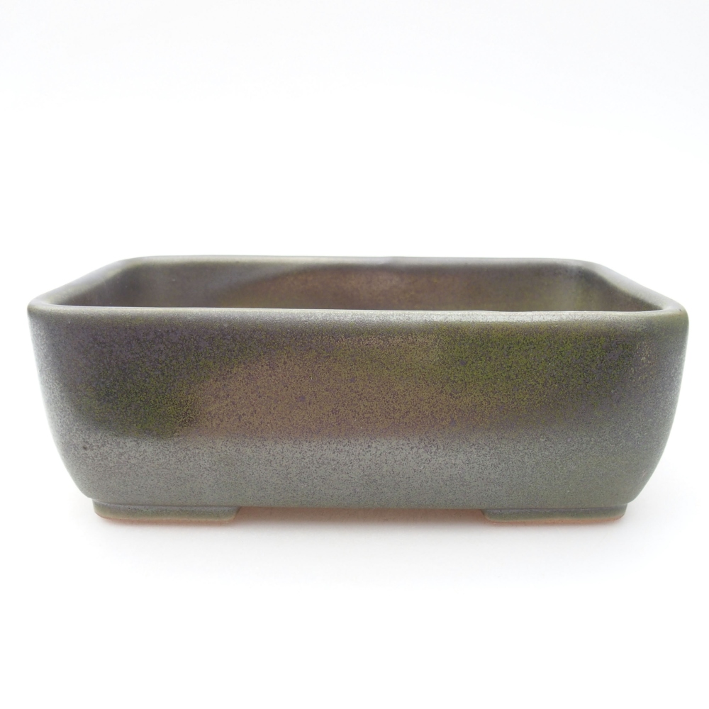 Ceramiczna miska bonsai 16 x 11 x 5,5 cm, kolor zielony