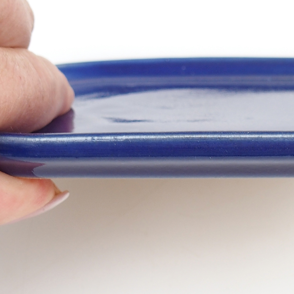 Spodek ceramiczny H38 - 12,5 x 10,5 x 1 cm - niebieski
