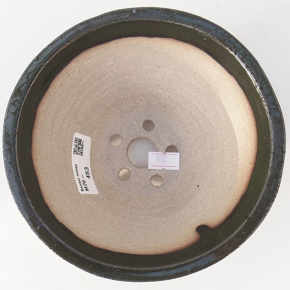Ceramiczna miska do bonsai 15 x 15 x 9 cm, zielona