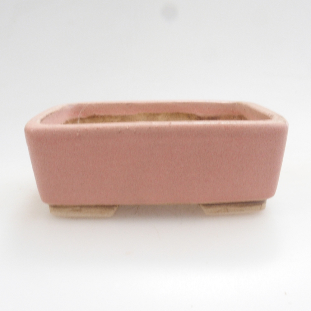 Ceramiczna miska do bonsai 9,5 x 8 x 3,5 cm, kolor różowy