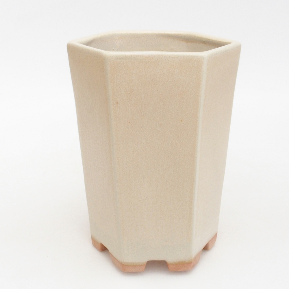 Ceramiczna miska bonsai 12,5 x 11,5 x 16,5 cm, kolor beżowy