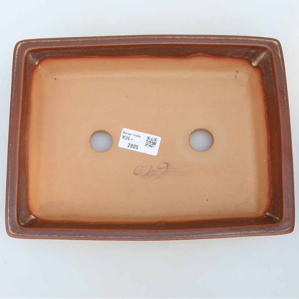 Ceramiczna miska  26 x 20 x 5 cm, kolor brązowy