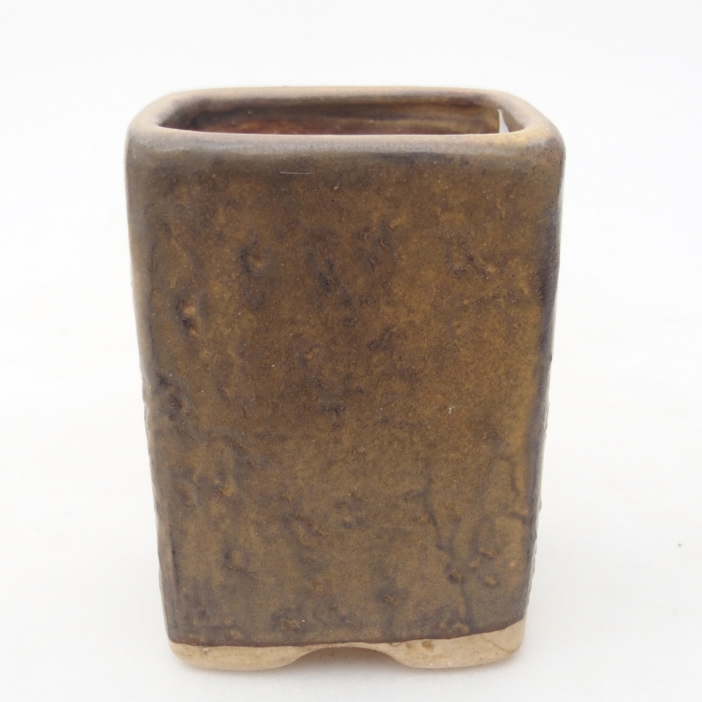 Ceramiczna miska do bonsai 5 x 5 x 6,5 cm, brązowa