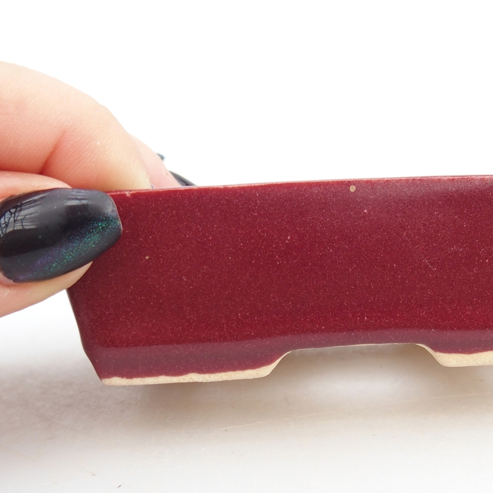 Mini miska do bonsai 8 x 6 x 2,5 cm, bordowa