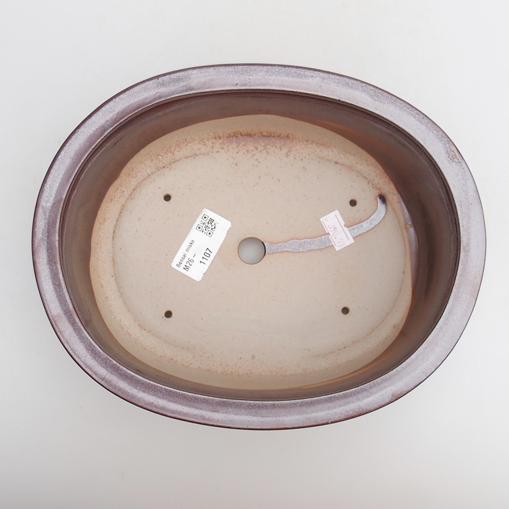 Ceramiczna miska na bonsai 23 x 19 x 7 cm, bordowa