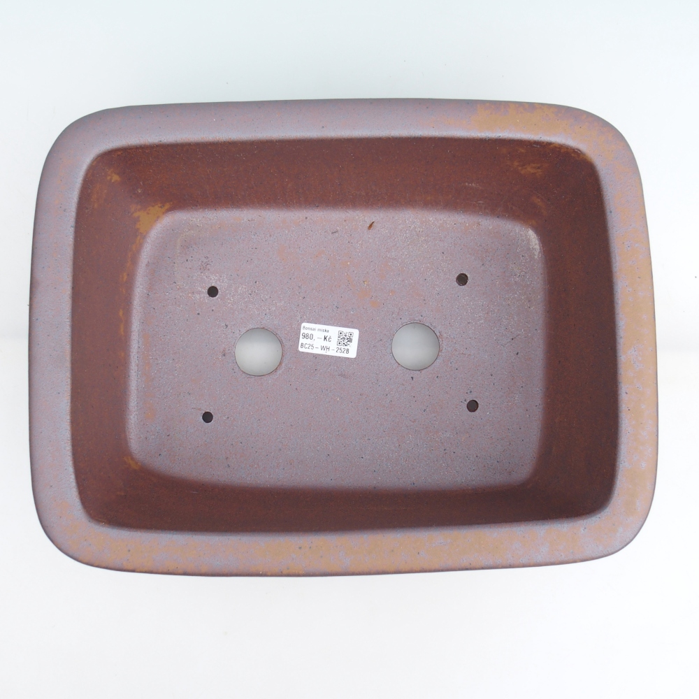 Ceramiczna miska na bonsai 37 x 28 x 12 cm, kolor metaliczny