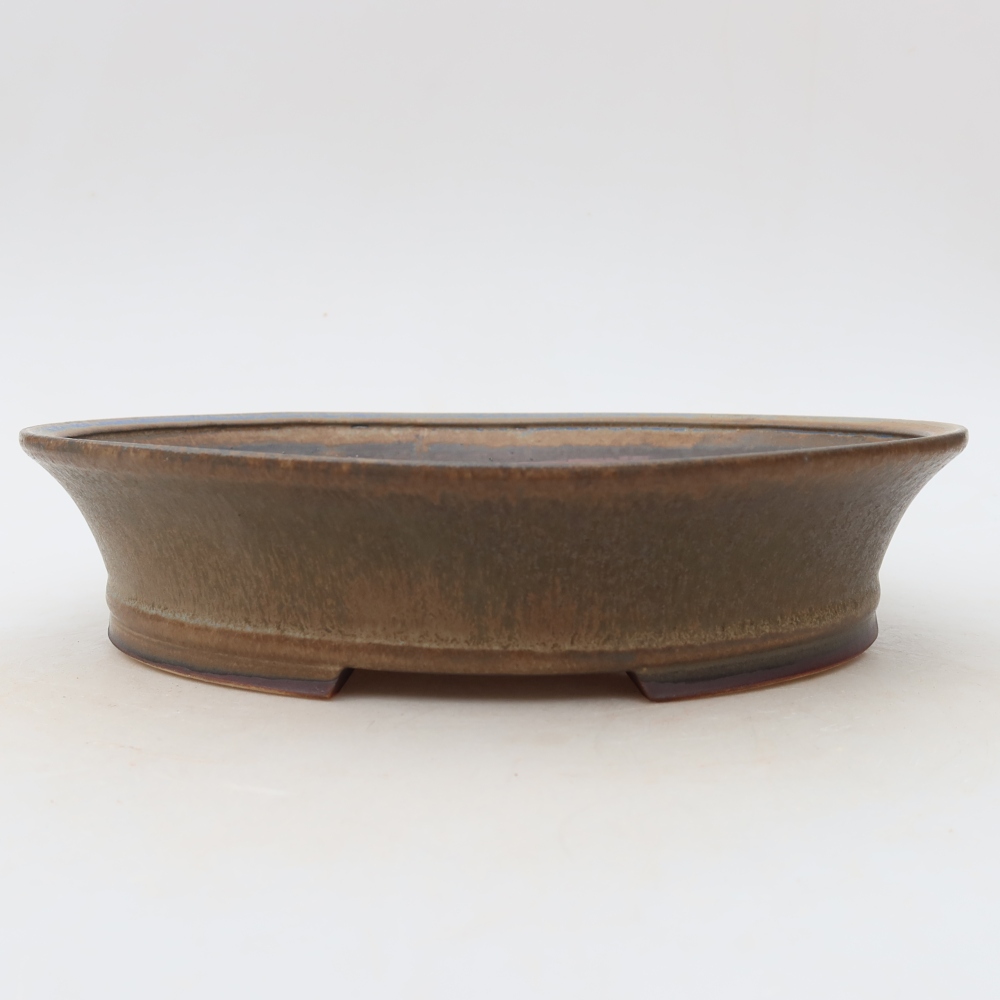Ceramiczna doniczka do bonsai 24 x 21,5 x 5,5 cm, kolor brązowy