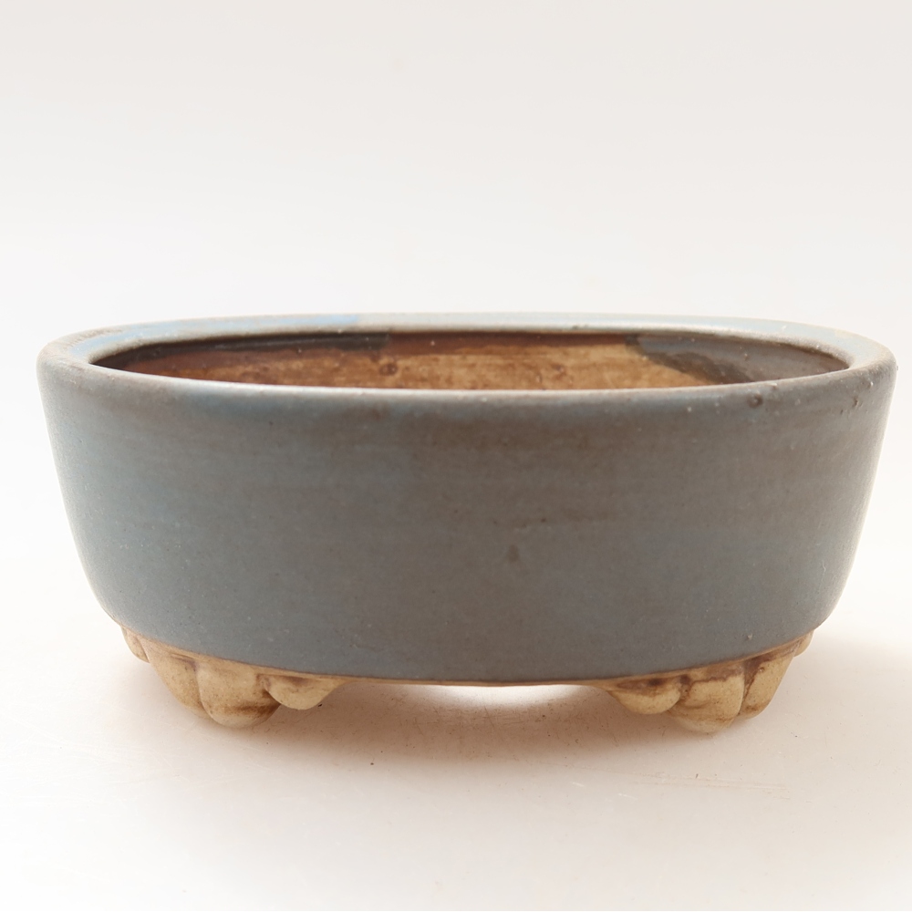Ceramiczna miseczka do bonsai 9,5 x 8 x 4 cm, kolor niebieski