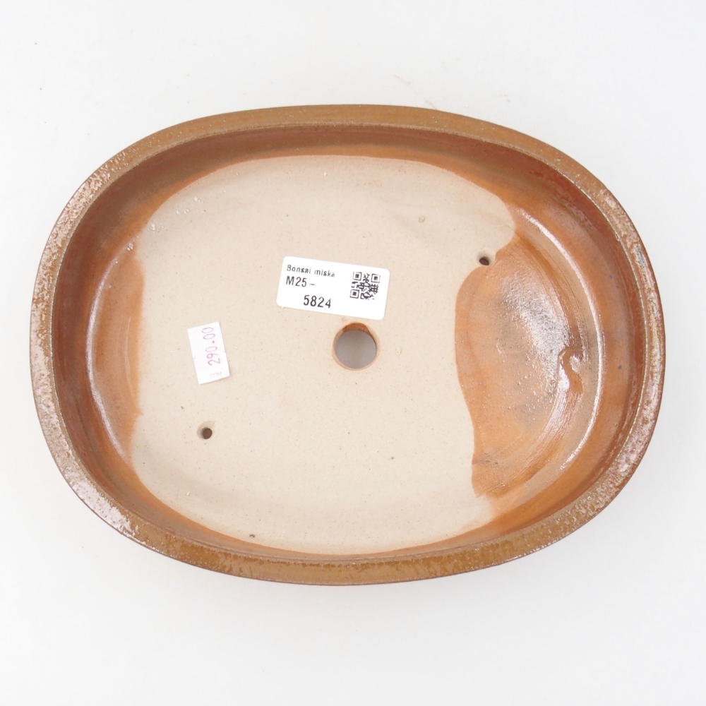 Ceramiczna miska bonsai 22 x 16,5 x 4 cm, kolor brązowy