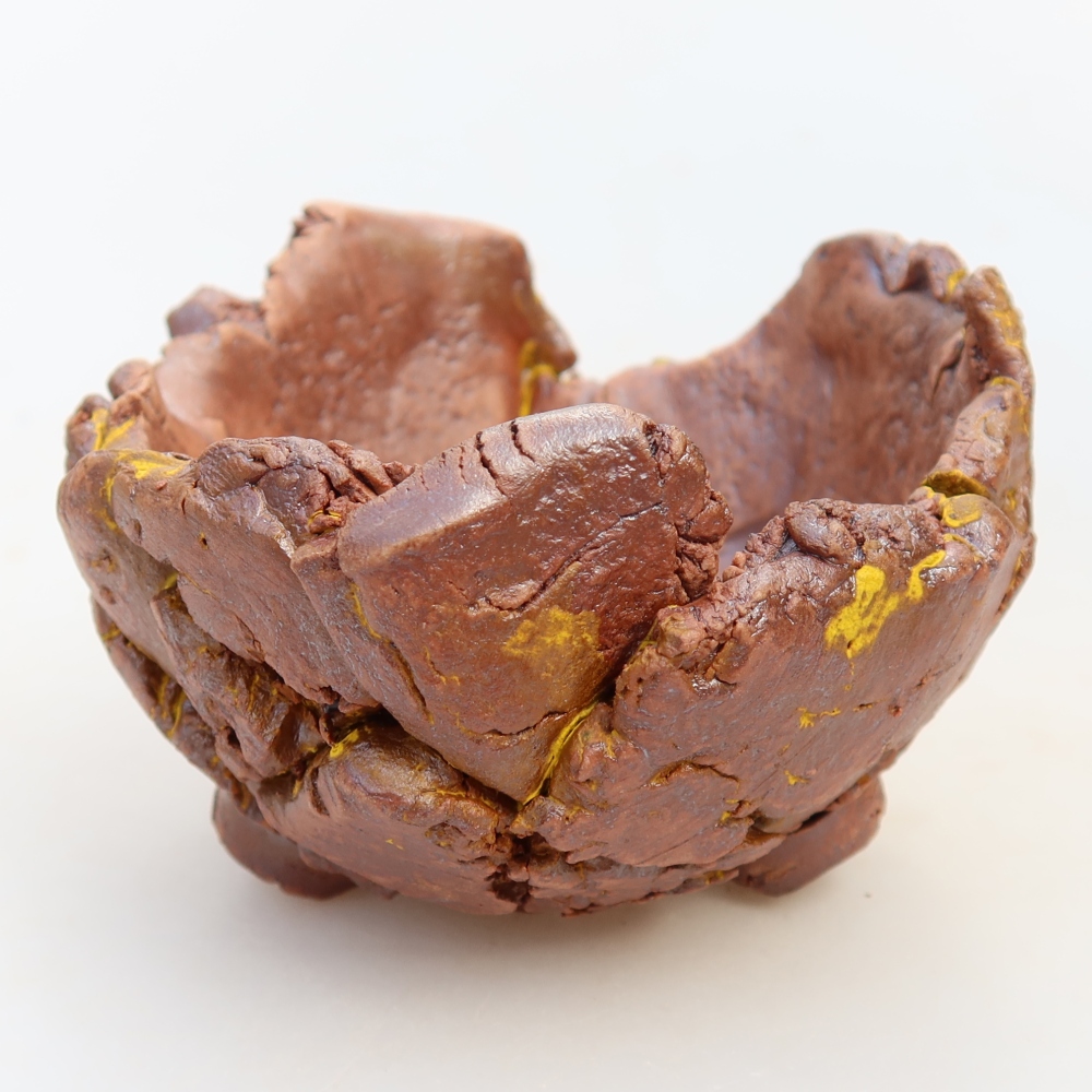 Ceramiczna skorupka  9,5 x 9 x 6 cm, kolor żółty