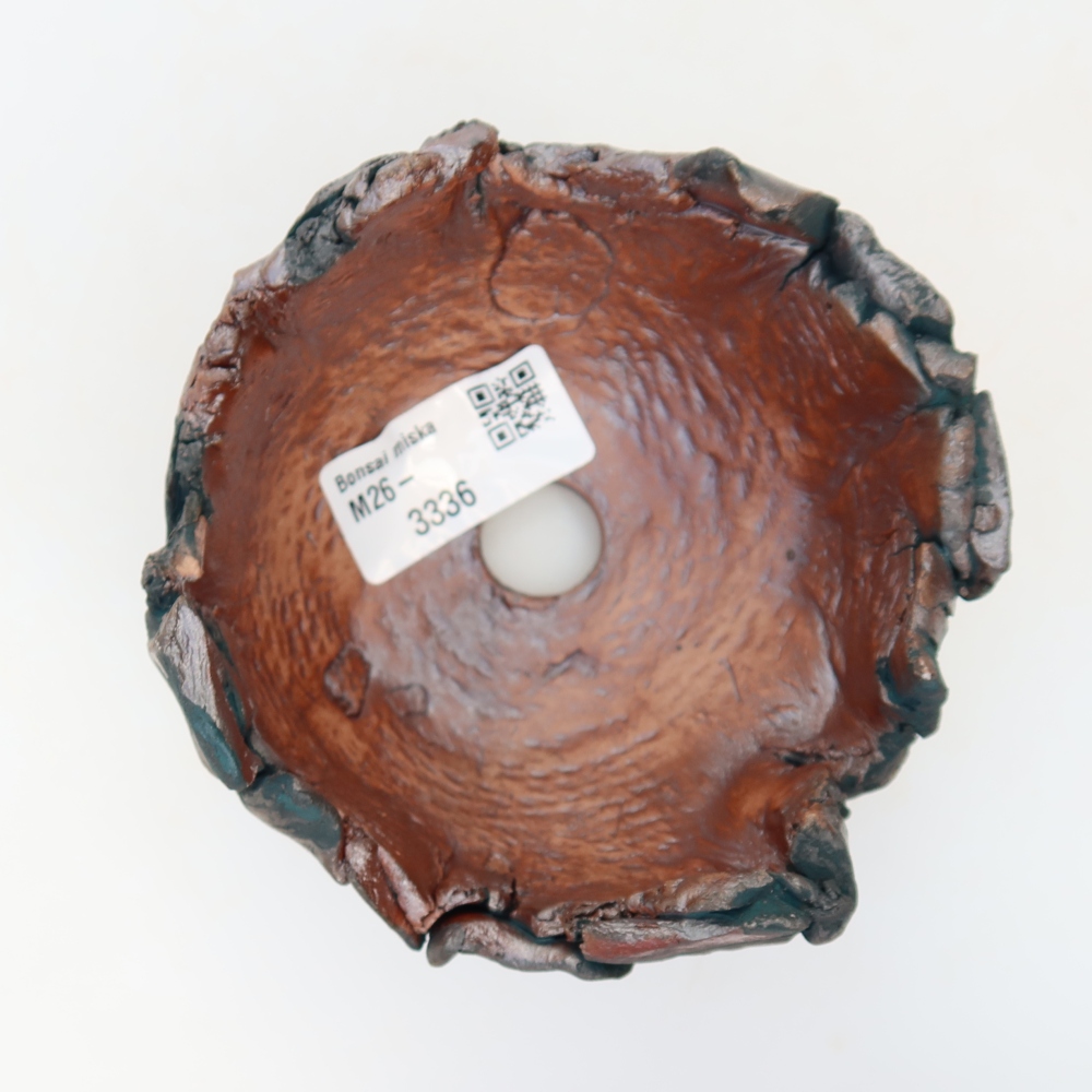 Ceramiczna skorupka  10,5 x 10,5 x 7 cm, kolor zielony