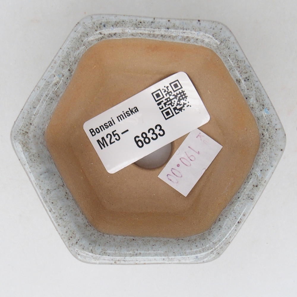 Ceramiczna miska na bonsai 7,5 x 7 x 4 cm, szara