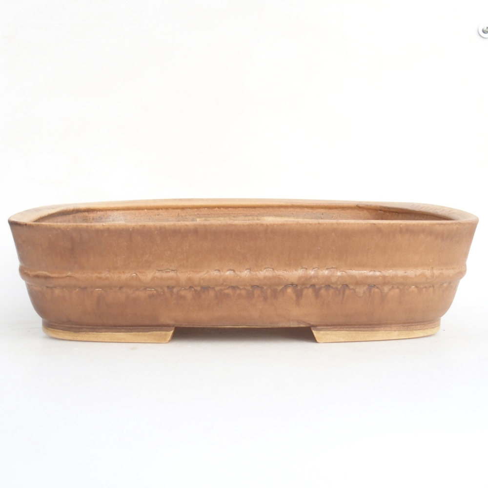 Ceramiczna miska na bonsai 29,5 x 24 x 7 cm, różowa