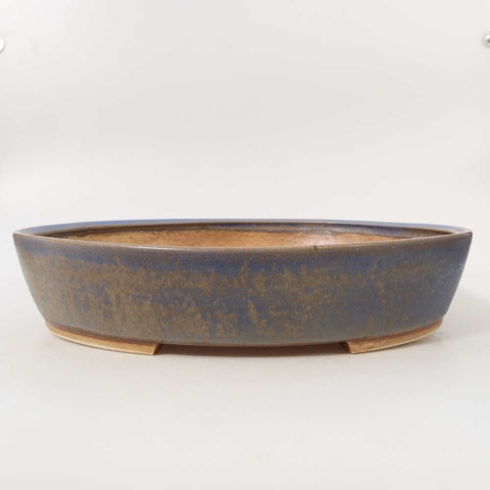 Ceramiczna miska do bonsai 31,5 x 27,5 x 6 cm, kolor niebieski