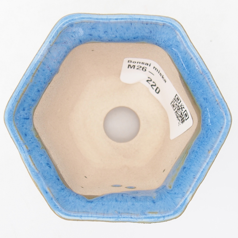 Mini miska do bonsai 4 x 6,5 x 5 cm, kolor niebieski