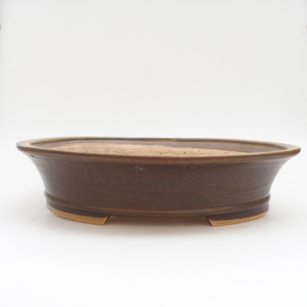 Ceramiczna miska bonsai 32 x 29 x 7 cm, kolor brązowy