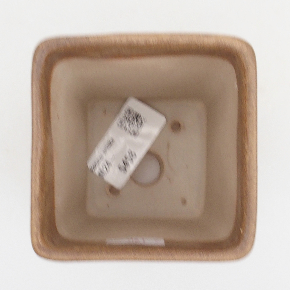 Ceramiczna miska bonsai 8 x 8 x 10,5 cm, kolor brązowy