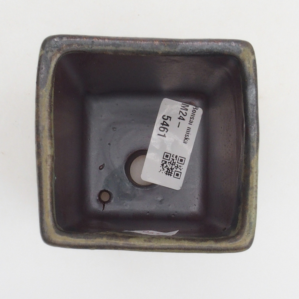 Ceramiczna miska bonsai 7,5 x 7,5 x 9,5 cm, kolor brązowy