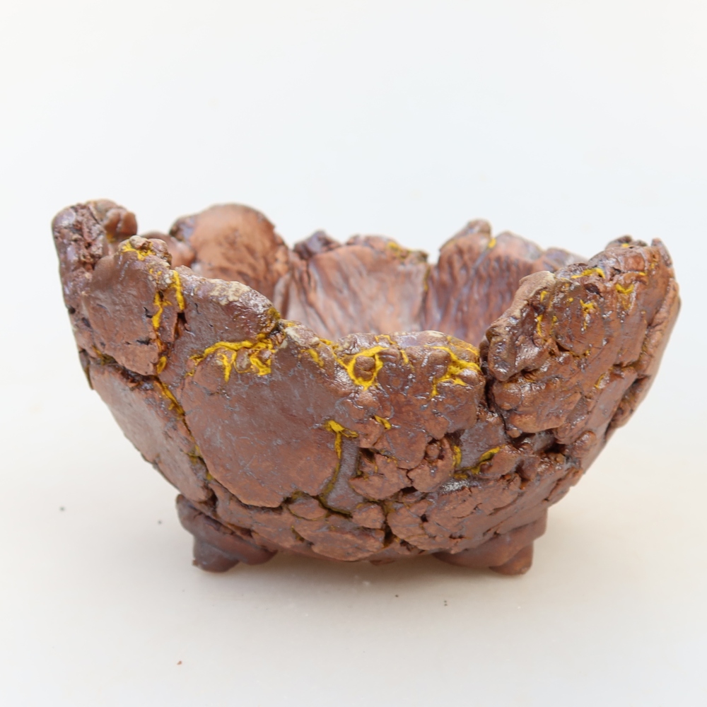 Ceramiczna skorupka  11 x 11 x 7 cm, kolor żółty