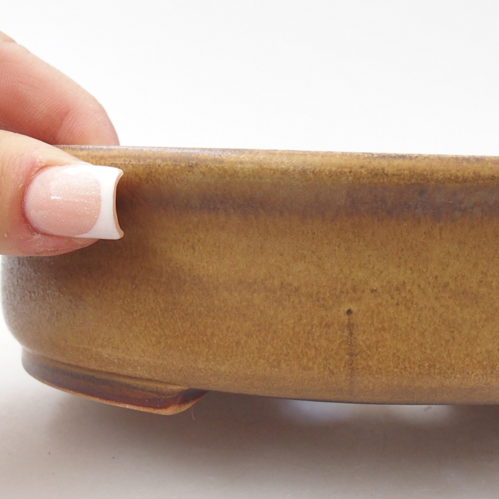 Ceramiczna miska do bonsai 17,5 x 16 x 4,5 cm, zielona