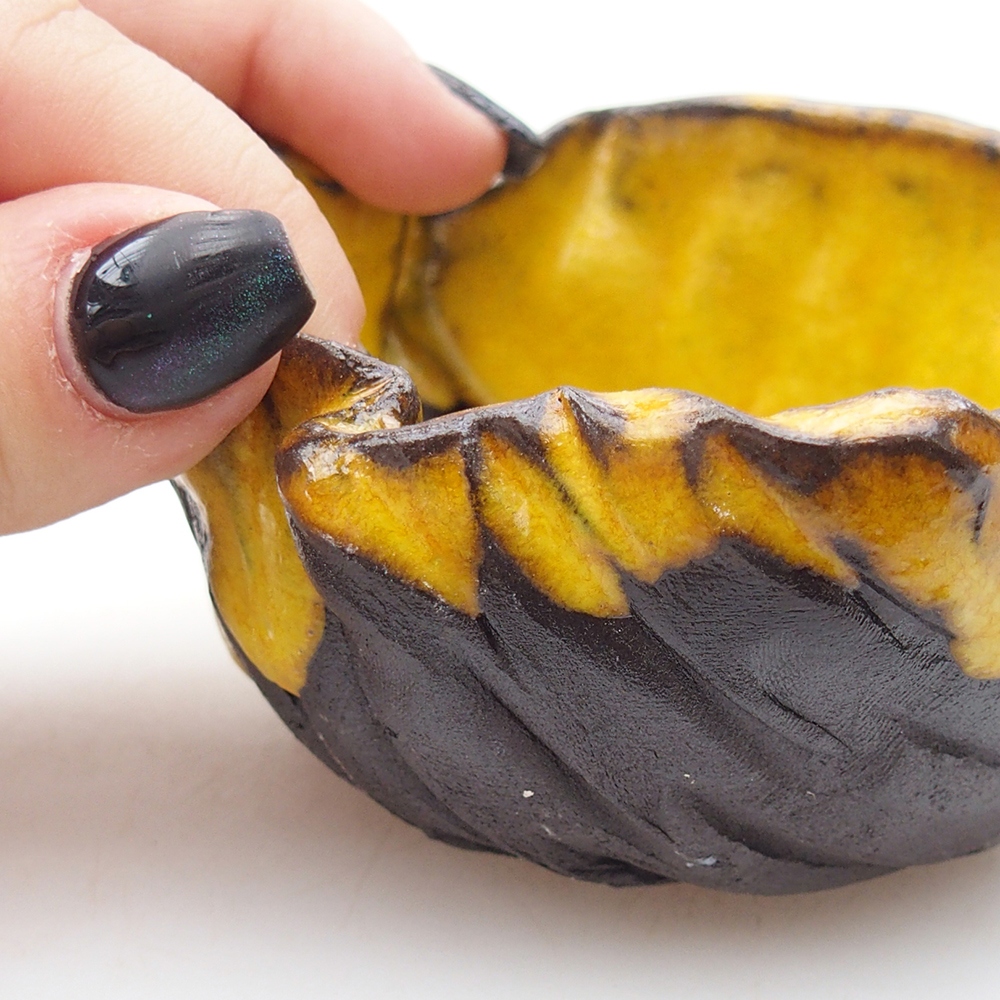 Ceramiczna muszla 8 x 10 x 5,5 cm, żółta