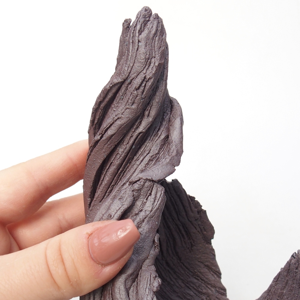 Ceramiczna muszla 8,5 x 8 x 14,5 cm, kolor metaliczny