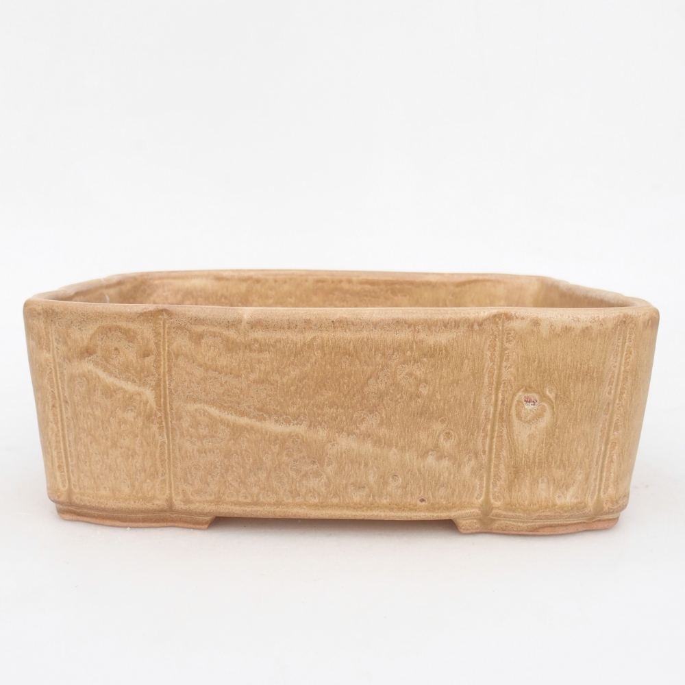 Ceramiczna miska do bonsai 20 x 17,5 x 7 cm, kolor beżowy