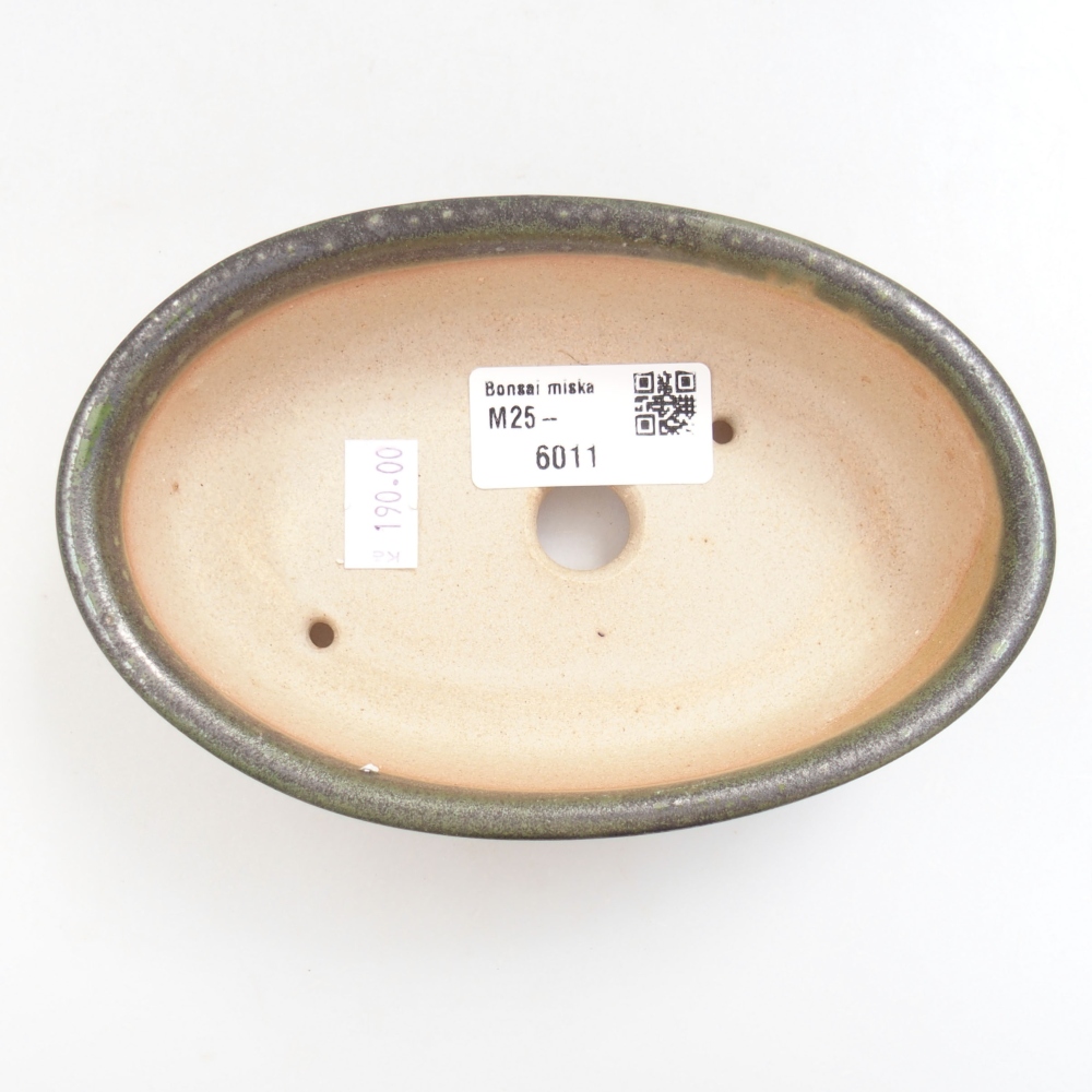 Ceramiczna miska bonsai 15 x 9,5 x 4 cm, kolor zielony