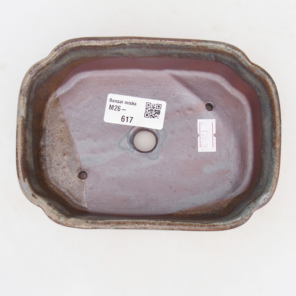 Ceramiczna miska do bonsai 16 x 11,5 x 4,5 cm, kolor niebieski