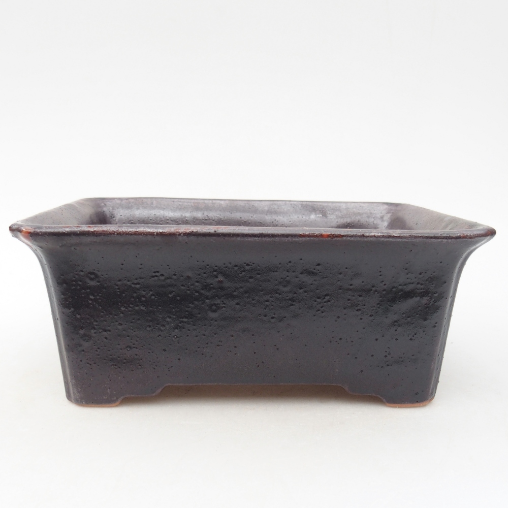 Ceramiczna miska na bonsai 18 x 14 x 7 cm, brązowa