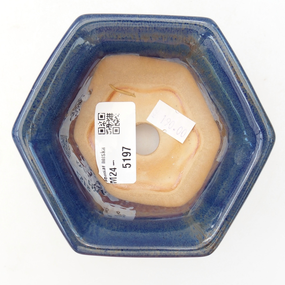 Ceramiczna miska bonsai 10,5 x 9,5 x 5,5 cm, kolor niebieski