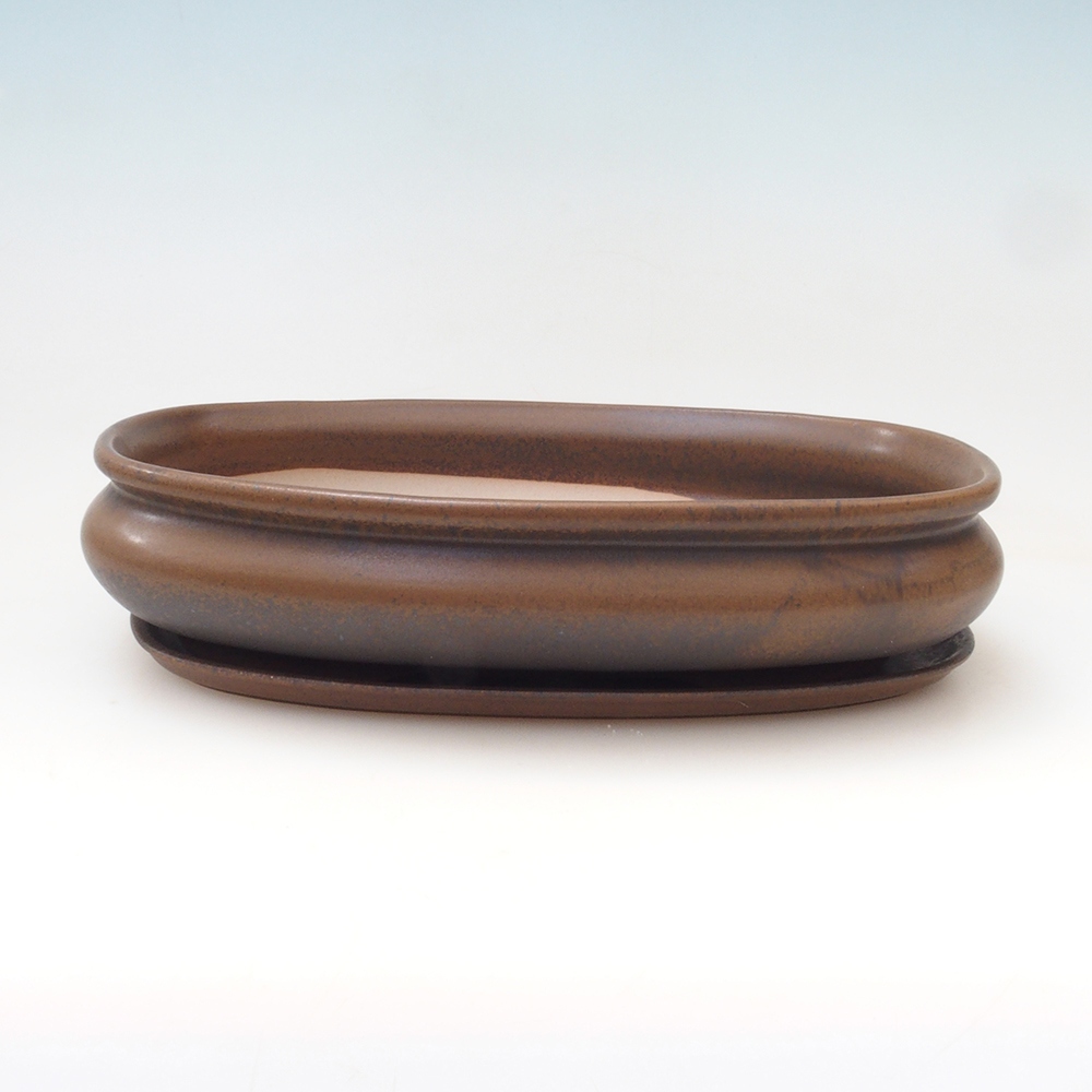 Bonsai bowl + spodek H01 - 12x9x5 cm