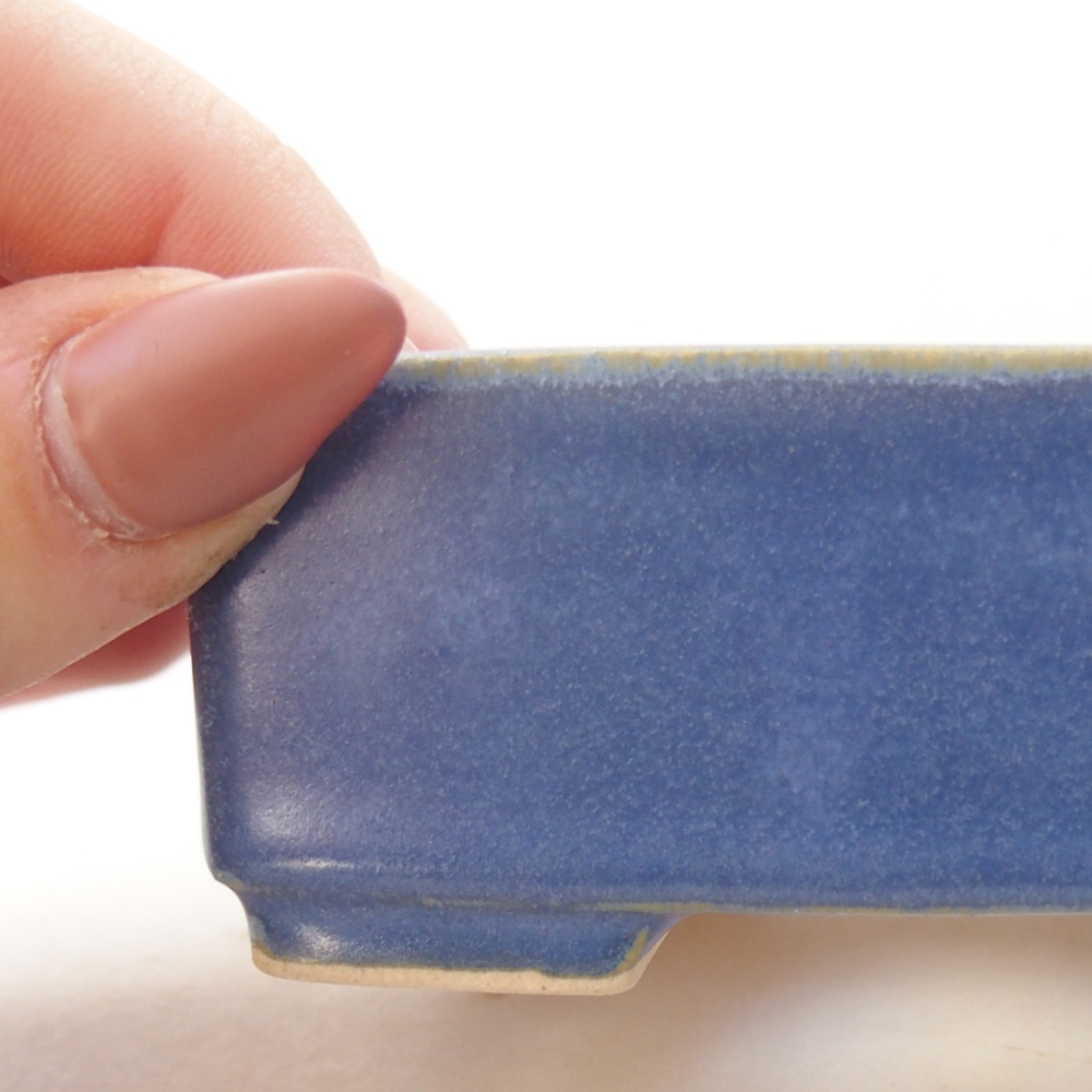 Ceramiczna miska na bonsai 8,5 x 7 x 3,5 cm, kolor niebieski