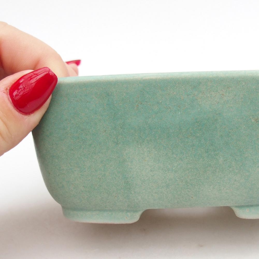 Ceramiczna miska do bonsai 12,5 x 10 x 5 cm, zielona