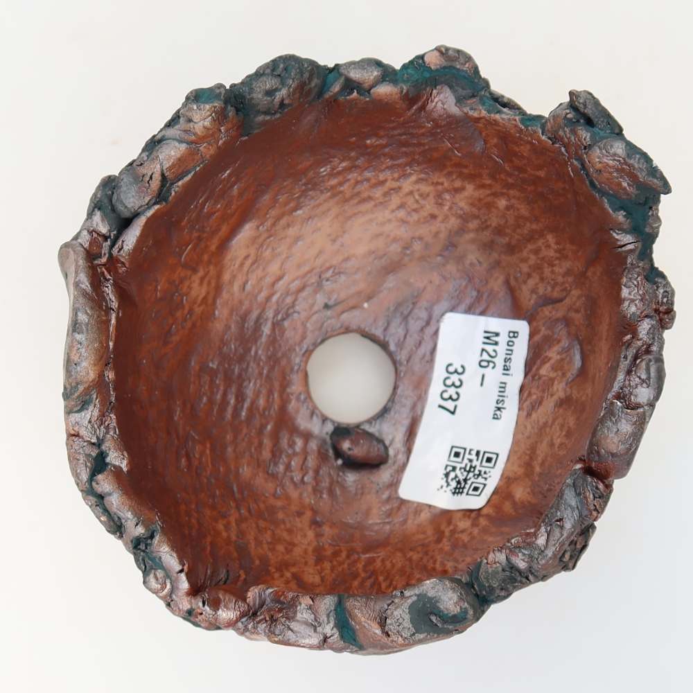 Ceramiczna skorupa  10,5 x 10 x 8 cm, kolor zielony