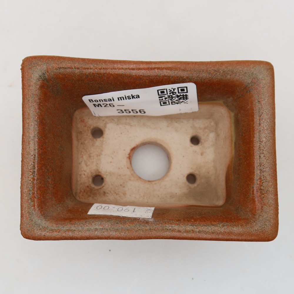 Ceramiczna miseczka do bonsai 8,5 x 6 x 4 cm, kolor brązowy