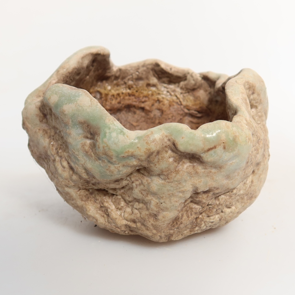 Ceramiczna skorupka  8 x 7 x 5,5 cm, kolor zielony