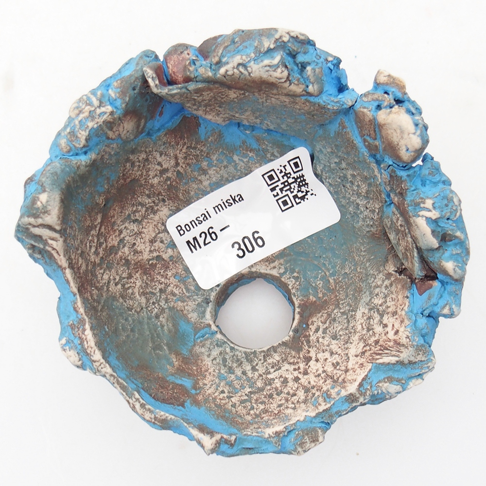 Ceramiczna muszla 9 x 9 x 6 cm, kolor niebieski