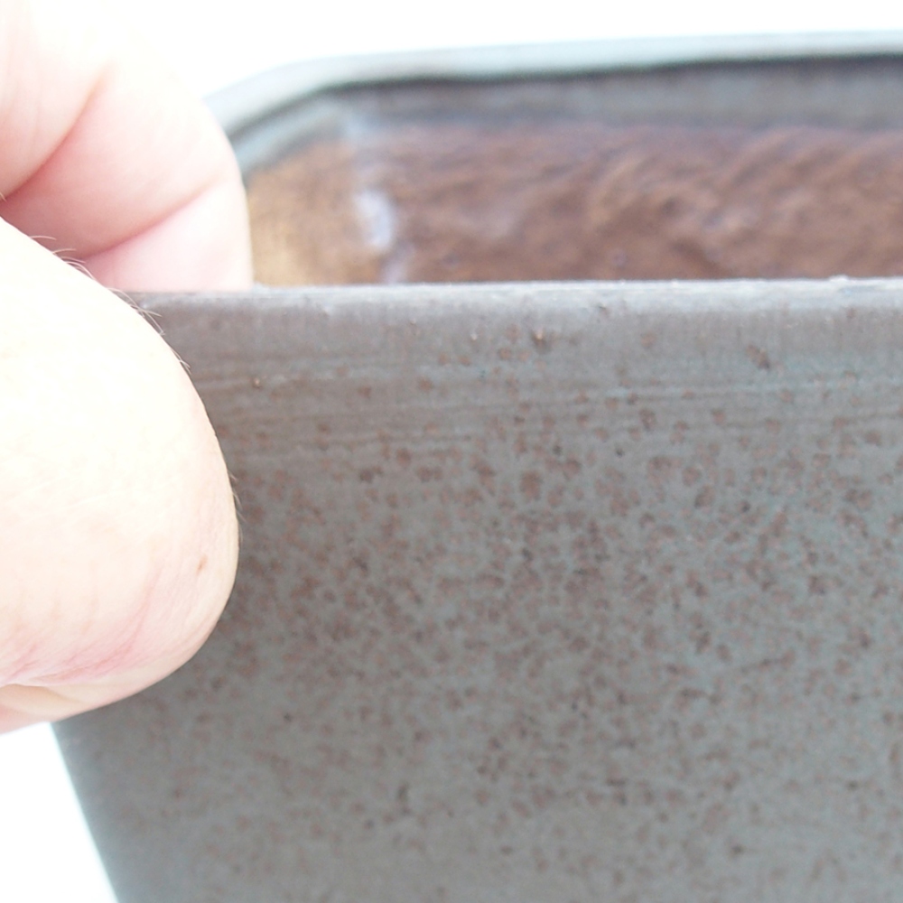 Ceramiczna miska bonsai 15 x 15 x 9,5 cm, kolor niebieski