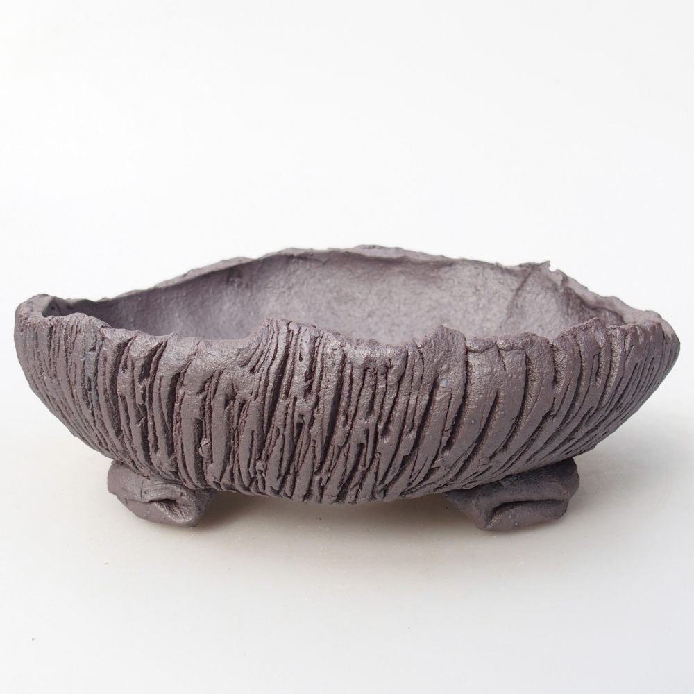 Ceramiczna miska do bonsai 17 x 15 x 5,5 cm, kolor metaliczny