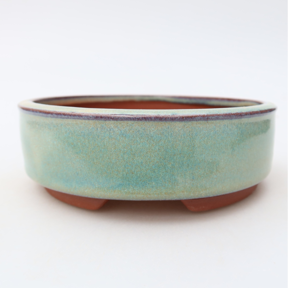 Ceramiczna miska do bonsai 15 x 15 x 5 cm, zielona
