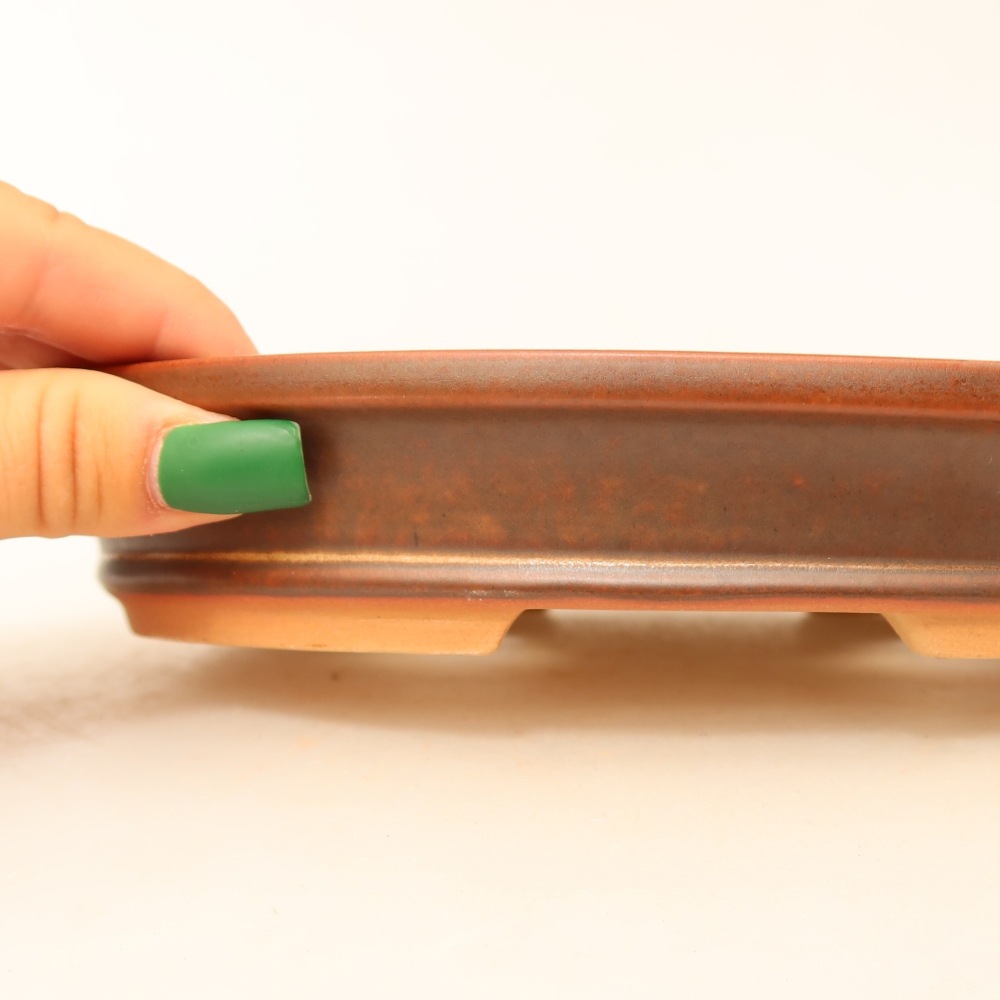 Miska ceramiczna  21 x 14,5 x 3,5 cm, kolor brązowy