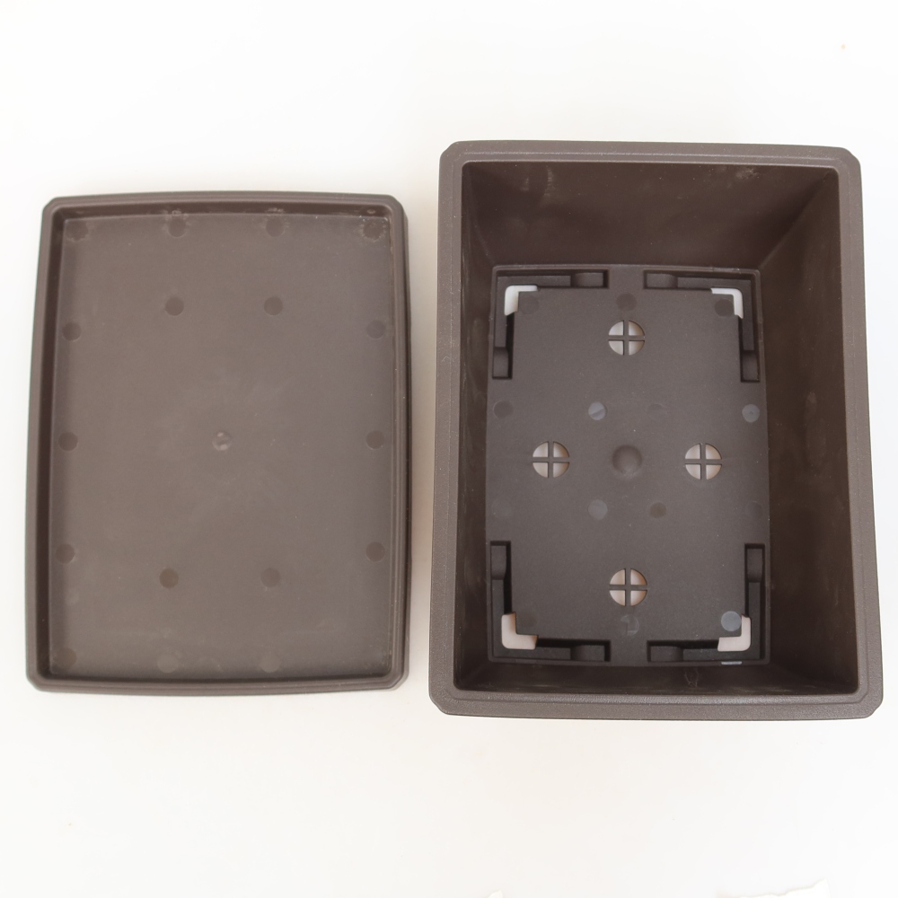 Miska do bonsai + podstawka, plastikowa MP-2 – 21,5 x 15,5 x 8 cm