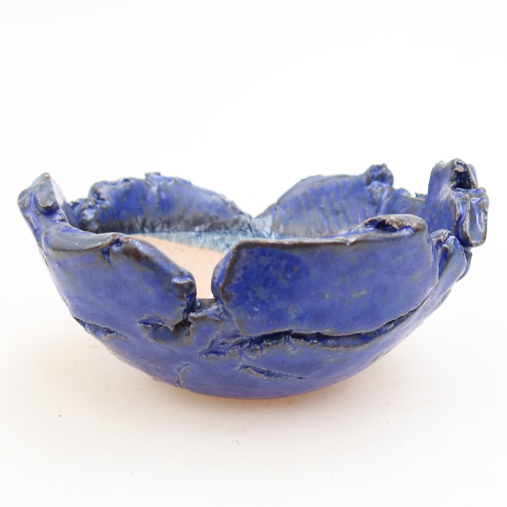 Ceramiczna skorupka  11,5 x 10,5 x 6 cm, kolor niebieski