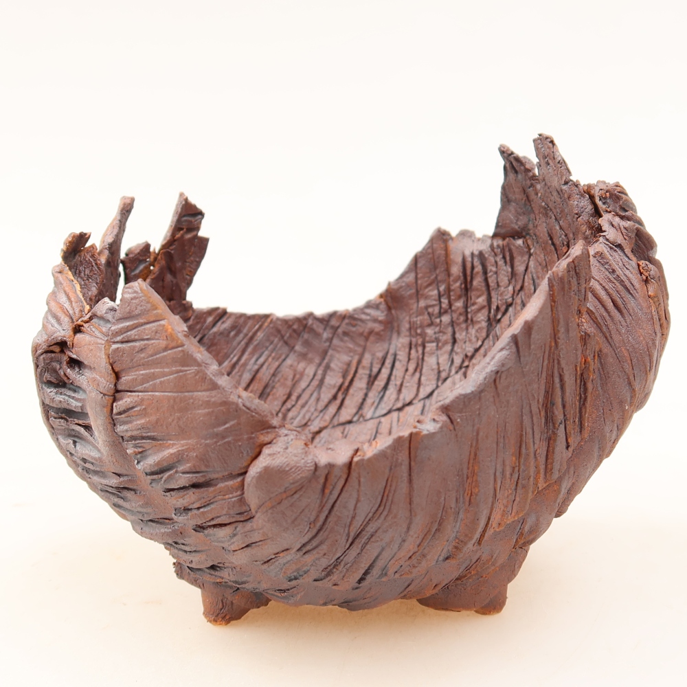 Ceramiczna skorupa  10,5 x 9,5 x 8,5 cm, kolor brązowy